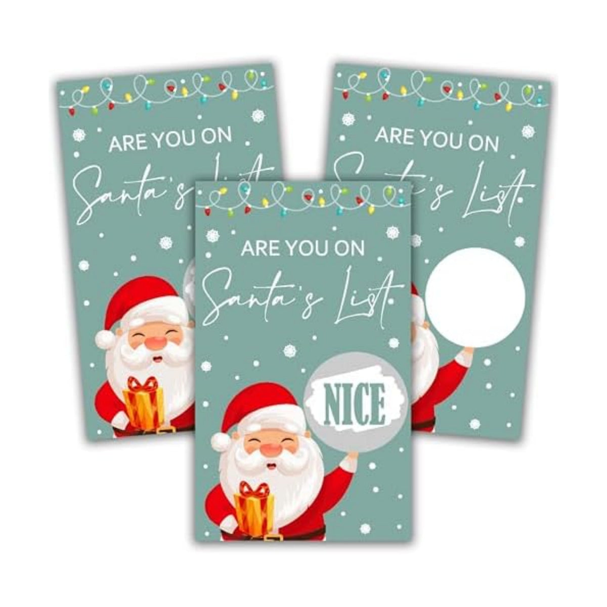 Christmas Scratch Off Cards - 40pcs Xmas Party Scratch Prize Cards - Santa Festive Raffle Tickets for Adults Families Events Business Groups Game Supplies - A03