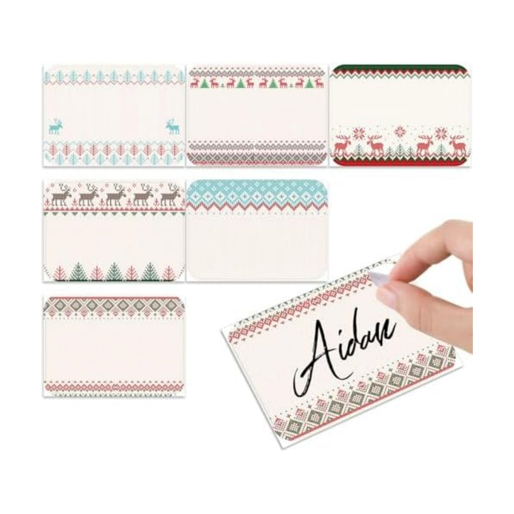 Engrowtic 240 Pcs Christmas Name Tags Xmas Ugly Sweater Stickers Labels