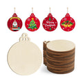 Wooden Christmas Ornaments to Paint Christmas Bell Decoration Cutouts Unfinished 24PCS 3.5 x 3 inches, DIY Blank Unfinished Christmas Tree Wood Discs Ornament for Home Crafts Hanging