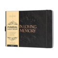 Skyline Funeral Guest Book, Memorial Service Sign-In, Black