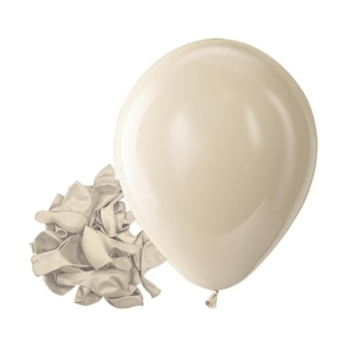 Bezente White Sand Latex Matte Party Balloons 150 Pack 5 inch Small