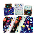 Space Wrapping Paper Birthday Wrapping Paper for Boys Girls,Gift Wrapping Paper Kids with Blue White Navy Birthday Paper for Present Wrapping Paper Sheets with Galaxy Spaceship Birthday Gift Wrap Set (6 Sheets 28"Lx20"W per Sheet)