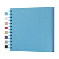 potricher 7 x 7 Inch Small DIY Scrapbook Photo Album 40 Pages, Blue