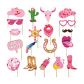 19 Pieces West Cowgirl Photo Booth Props Kit, Cowgirl Western Party Decorations Selfie Props for Western Cowboy Theme Party Favors Supplies (Cowgirl)