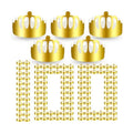 Crtiin 100 Pcs Gold Paper Crowns Bulk for Adult Kids Party, Round Style