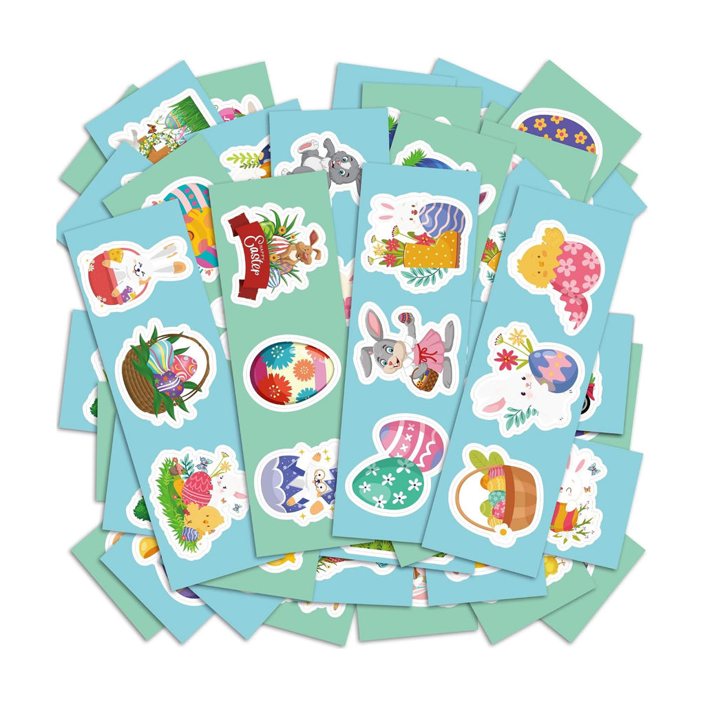 OHOME Easter Stickers for Kids - 240 PCS Easter Basket Stuffers for Boys Girls Teens Adults | Vinyl Egg Bunny Gifts Decorations Toys - Kids Easter Games Crafts Activities Party Favors
