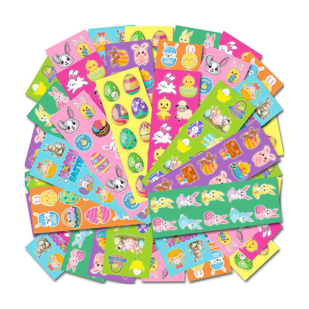Easter Stickers for Kids - 400 Pcs Easter Basket Stuffers | Easters Gifts Decorations for Egg,Easters Crafts Activities Party Favors for Boys Girls Teens Adults