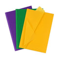 Purple, Yellow, Green Tissue Paper - Mardi Gras Wrapping Paper, 80 Sheets, 14x20 Inch, Bulk - Gift Bag, Carnival, Masquerade, Holiday Party Favor Decor