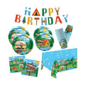 Happy Camper Birthday & Camping Party Decorations Set - Serves 25 with Disposable Plates, Cups, Napkins, Tablecloth & Banner, 1st Birthday, Camping Themed Events & Wedding Parties