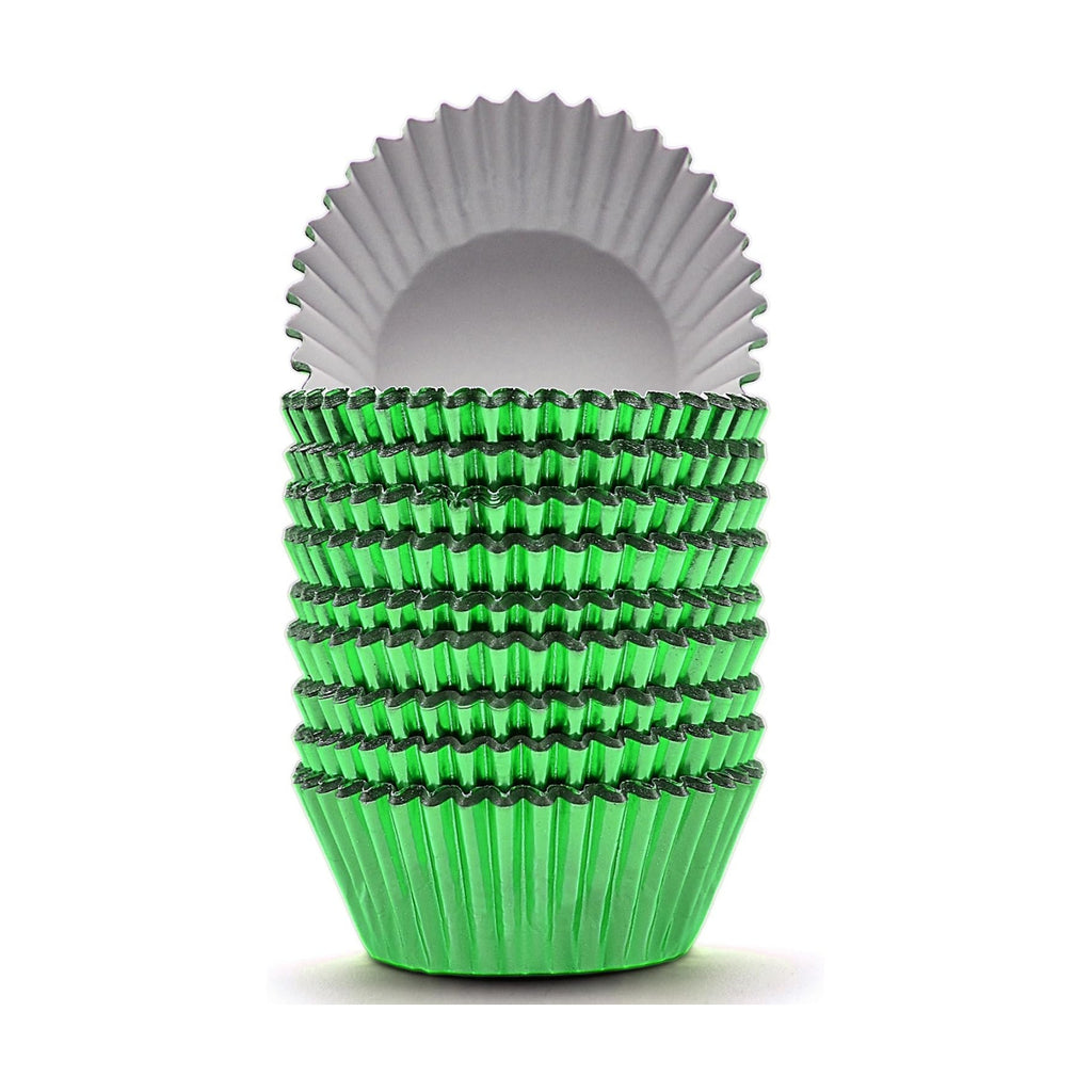 200 Pcs Green Foil Cupcake Liners Standard Baking Cups Muffin Paper Cases