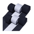 6 Silver Black Crepe Paper Streamers, 492ft Pack of Party Decorations