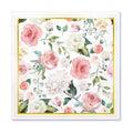 WRAPAHOLIC 50Pcs Gold Foil Floral Napkins - 3 Ply Disposable Paper Luncheon Napkin for Wedding Birthday Bridal Tableware Party Supplies - 6.5 x 6.5 In