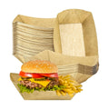 50 Pack 2.5lb Kraft Paper Food Trays, Disposable Paper Food Boat Heavy-Duty Food Serving Basket Tray for Snack Hot Dog French Fries Nachos Taco Popcorn BBQ Party Picnic Wedding Party