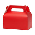 UnicoPak 30 Pack Red Party Favor Bag Boxes, Gable Gift Boxes for Treats Goodies Candies Cookies, Ideal for Red Party Favors, Theme Birthday Party, Valentine's Day, 6.5x3.5x3.5 Inches
