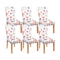 Independence Day Dining Room Chair Covers Set of 6,4th of July Fireworks Star Flag Dining Chair Cover,Stretchy Removable Washable Dining Chair Cover,Suitable for 4th of July Kitchen Dining Room Decor