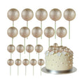 ASTARON 20 Pcs Champagne Balls Cake Topper Decorations for Birthday Cake