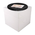 Cakebon Cake Box with Boards 12" Black Round Wrapped Cake Drum 1Pack