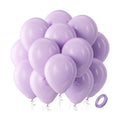 Bezente Pastel Purple Latex Round Helium Party Balloons 100 Pack 12 inch