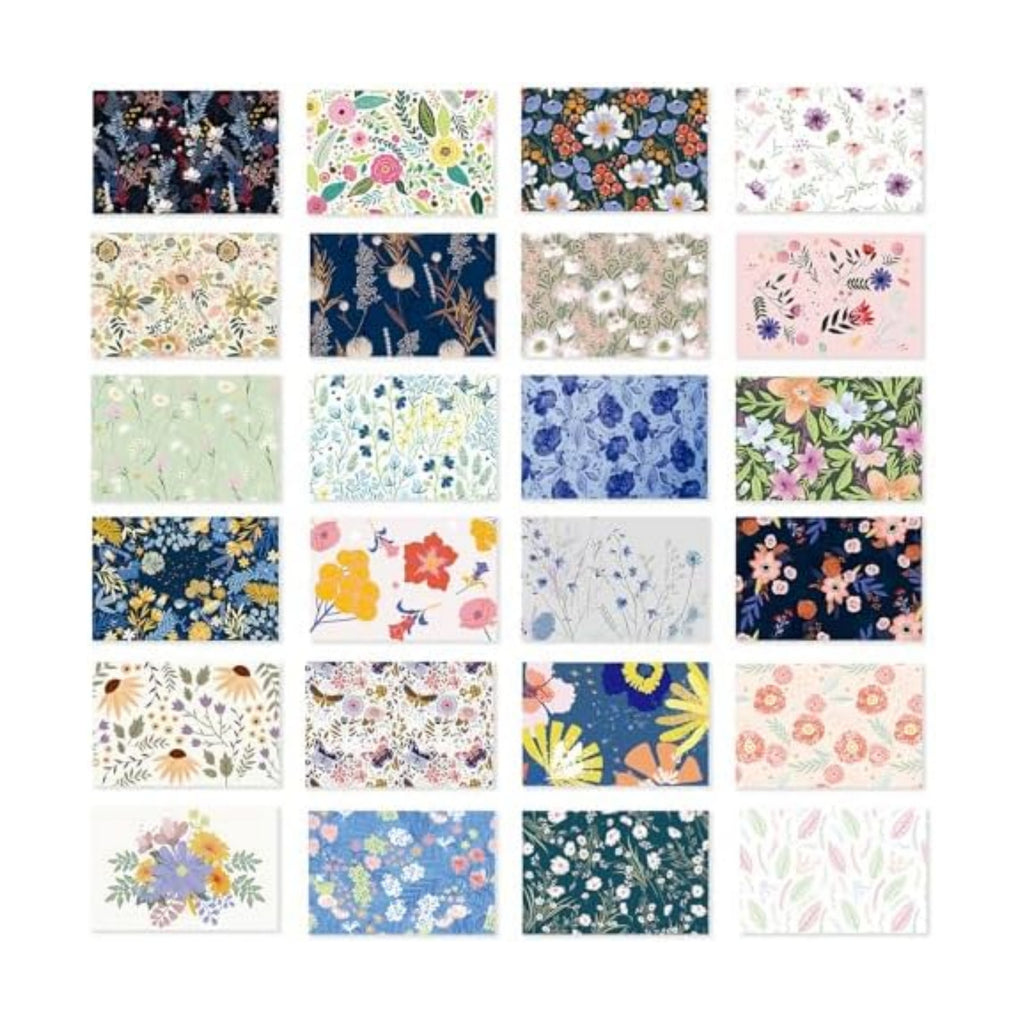 Nihuecne 24 Pack Blank Cards and Envelopes, Floral Design Greeting Cards