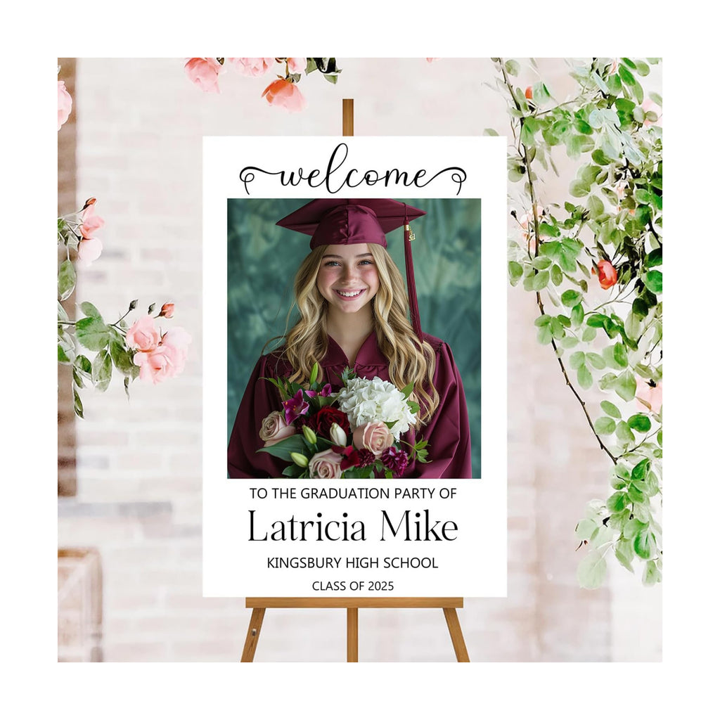Custom Graduation Party Welcome Sign, Class of 2025 Yard Signs, Senior, High School, College Graduation Welcome Sign 2025, Graduation Party Decorations