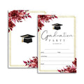 FujLoy Graduation Party Invitations 20 Cards With Envelopes Red