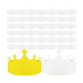 Jetec 50 Pcs White Paper Birthday Crown for Kid DIY Classroom, Cute