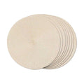 FunWheat Round Braided Placemats Set of 8 Place Mats for Dining Table Woven Washable Non-Slip Table Mats 15 Inch(Ivory,8pcs)