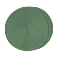 FunWheat Round Braided Placemats Set of 4 Table Mats for Dining Tables Woven Washable Non-Slip Place mats 15inch (Green, 4pcs)