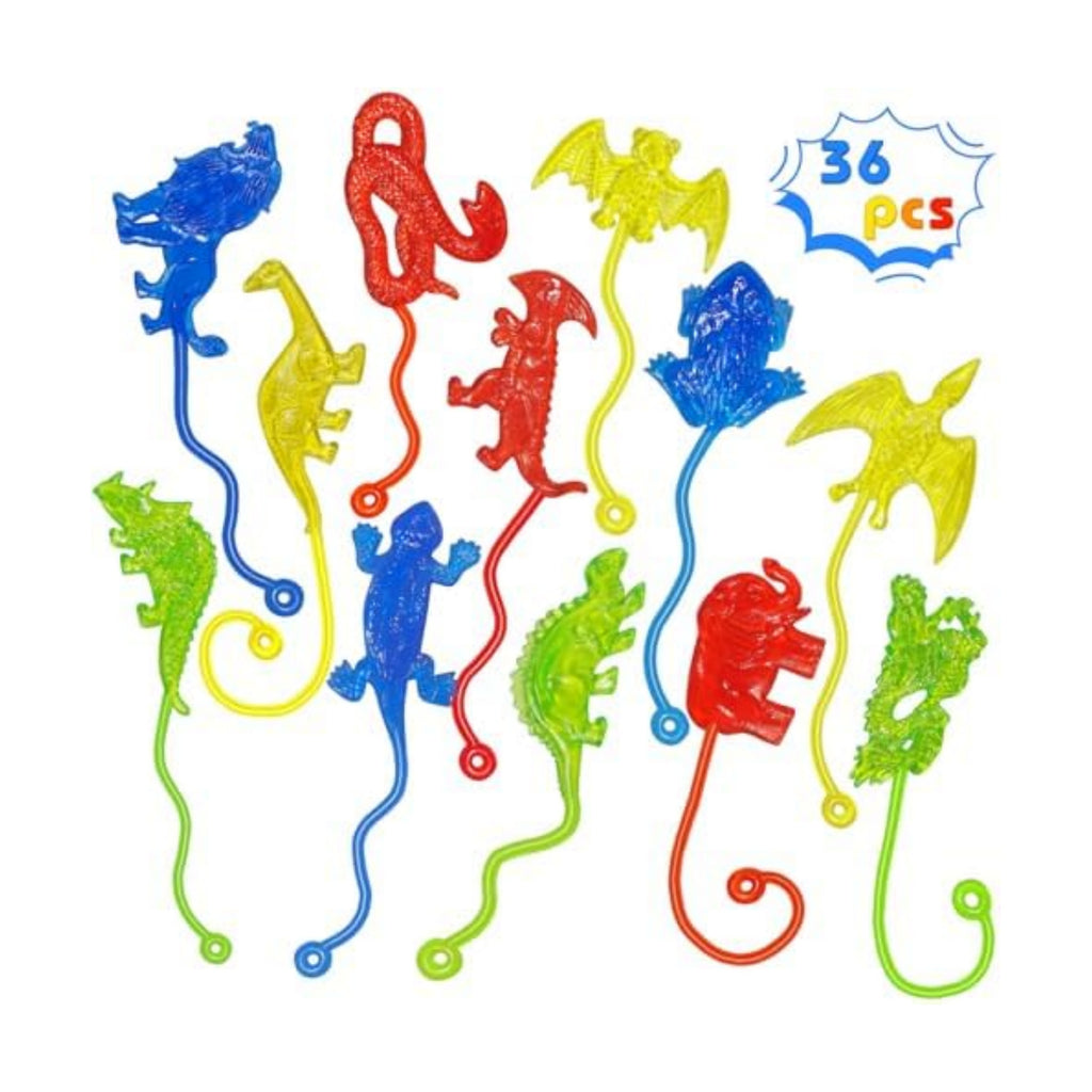 Sticky Hands Bulk 36 PCS Kids Party Favors Animal & Dinosaur Sticky Hand