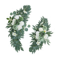 Artificial Sage Green Wedding Arch Flower Floral Swags Set of 2