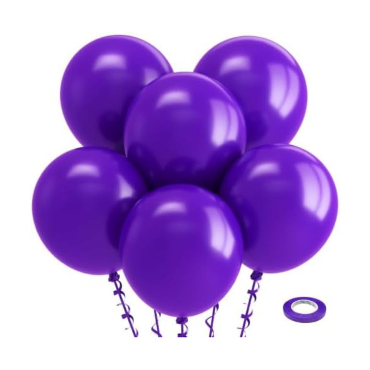 Bezente Dark Purple Latex Party Balloons