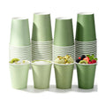 URATOT 60 Pieces 9 Ounce Sage Green Paper Cups Gradient Color Disposable Coffee Cups Party Cups Beverage Drinking Cups for Party, DIY and Holiday Party Supplies