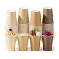 URATOT 60 Pieces 9 Ounce Brown Paper Cups Gradient Color Disposable Coffee Cups Party Cups Beverage Drinking Cups for Party, DIY and Holiday Party Supplies