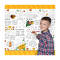 CCINEE Thanksgiving Coloring Table Cloth, Giant Paper Tablecloths for Kids Rectangle Coloring Disposable Placemats Fall Thanksgiving Turkey Table Cover for Home School Painting Crafts
