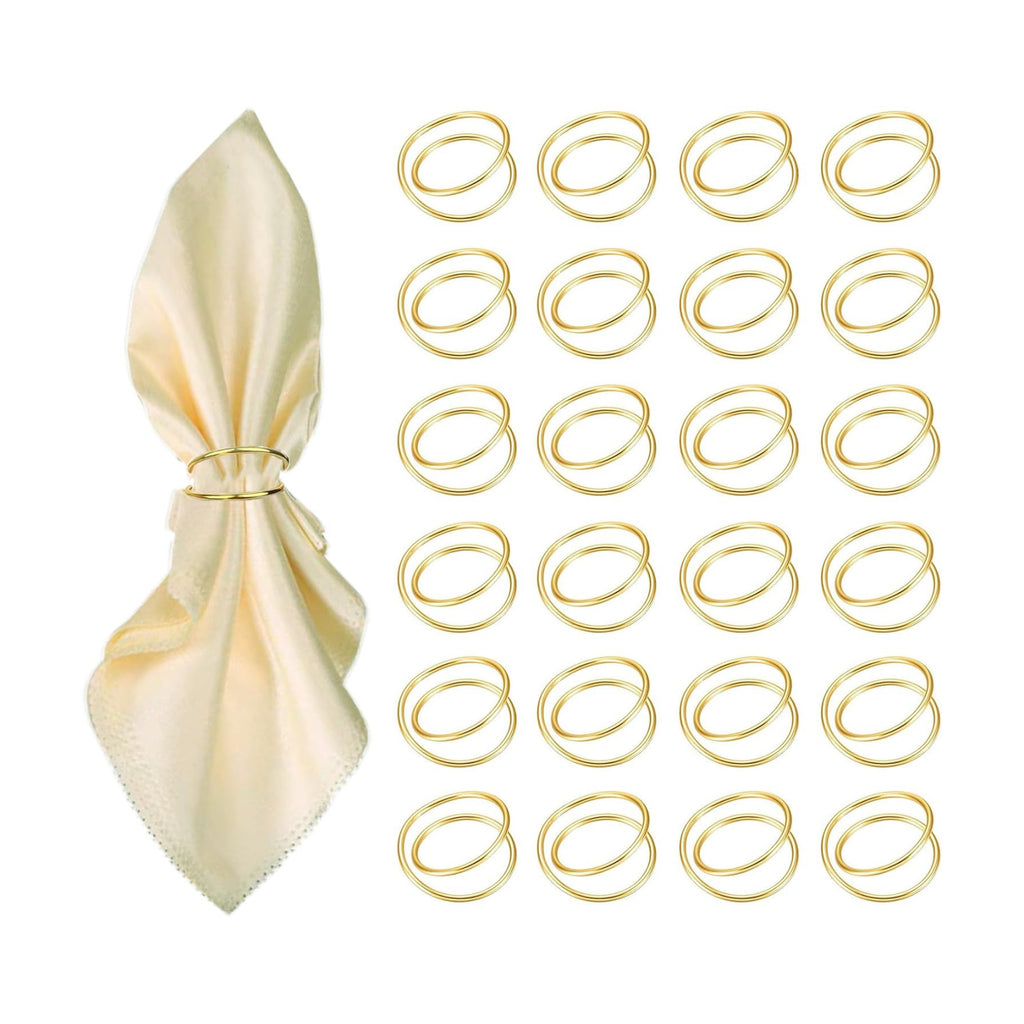 Gold Napkin Rings-24 PCS Metal Spiral Napkin Rings(Spiral)