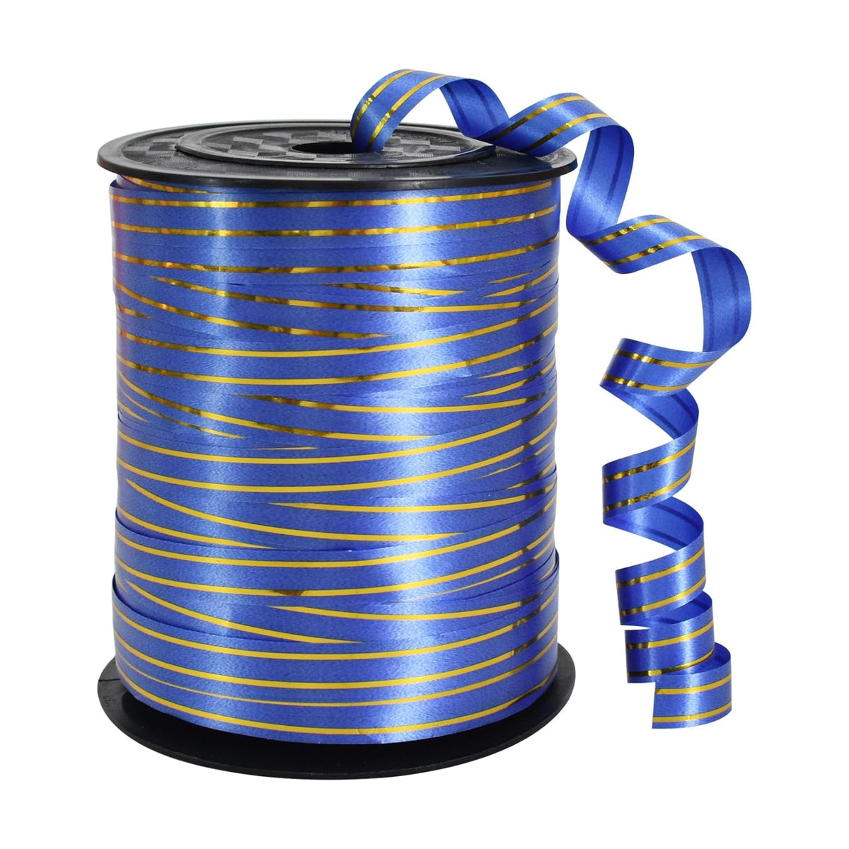 TONIFUL Curling Ribbon-Blue Gold Balloon Curling Ribbons-250 Yards Balloon String for DIY Decor,Gift Wrapping,Ribbons and Bows for Christmas New Year Birthday Gifts Graduation Supplies