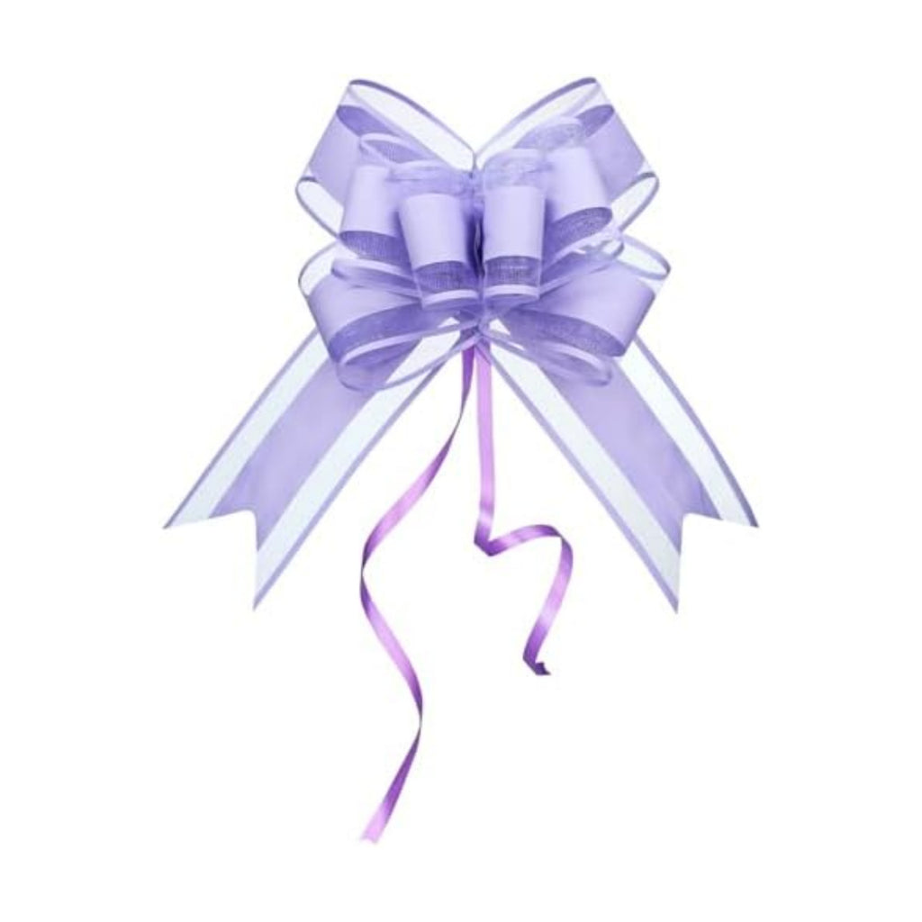 WEWILUCK Fancy Light Purple Pull Bows for Gift Wrapping, 6 Inch, 15 Pack