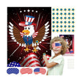 ASTARON 4th of July Patriotic Party Game for Kid Pin The Tail on The Eagle