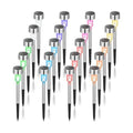 GIGALUMI Outdoor Waterproof Multicolor Solar Garden Lights, 20 Pack
