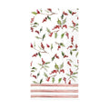 IHR Ideal Home Range Dinner Napkins Disposable 3-Ply Paper Hand Towels, 8.5" x 4.5", Christmas Ilex Berries, 16-Count