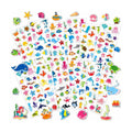 UPINS 12 Sheets Ocean Animal Puffy Stickers for Kids Cute 3D Theme Pack