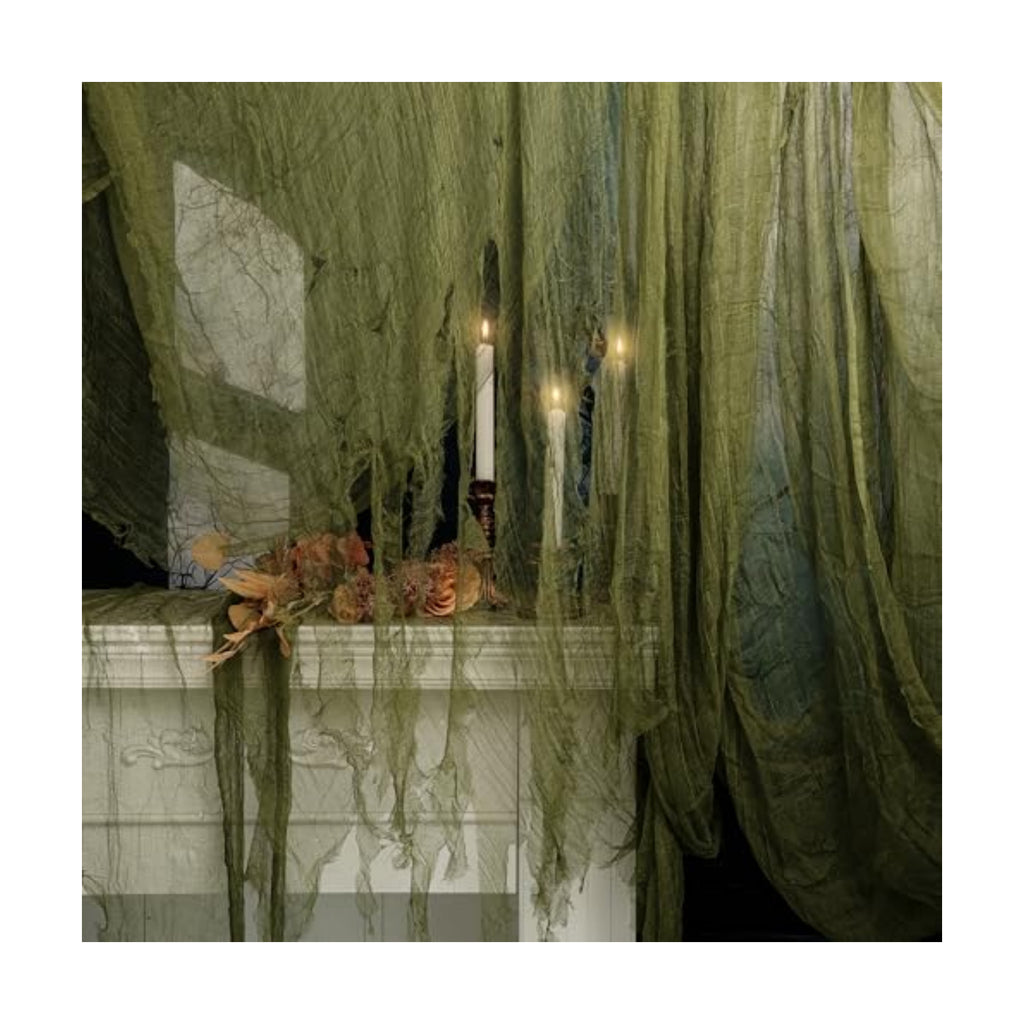 600'' x 36'' Large Halloween Creepy Cloth Decoration, Spooky Gauze Fabric