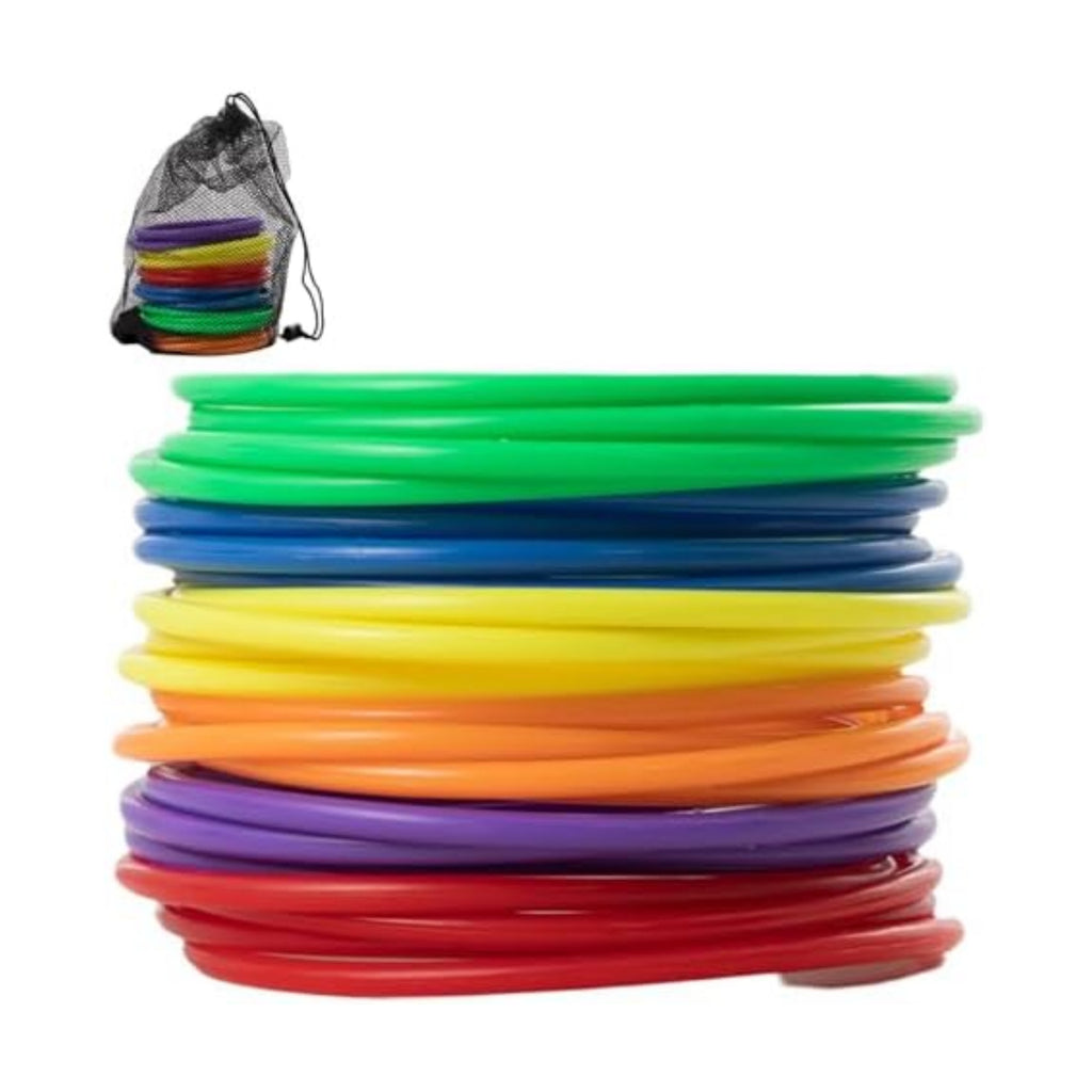 24 Pcs Plastic Ring Toss Game for Kids Toss Rings for Speed Agility