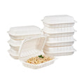 Jaluxing 9X6 1-Compartment 50-Pack Plastic Clamshell Food To Go Box Containers Carryout For Sandwich Salad Heavy Duty Disposable Hinged With Secure Snap Lid (Formerly FULING)