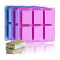 HKNMTT 3Pcs Rectangle Soap Molds 6-Cavity Silicone Mold for Handmade Craft