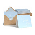 VNS Creations Thank You Cards With Envelopes - 20 Pack 4 x 6 - Light Blue