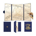 Blue Gold Retirement Party Decorations, Happy Retirement Guest Book