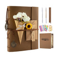Scrapbook Photo Album 100 Pages, 60 Page Self Adhesive+40 Page Kraft Paper DIY Photo Book for 2x3 3x5 4x6 5x7 Pictures, Leather Memory Book for Wedding Baby Family Travel Birthday Christmas