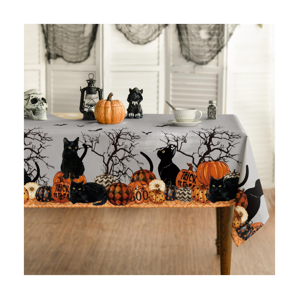 Horaldaily Halloween Tablecloth 60 x 104 Inch Rectangular Buffalo Plaid