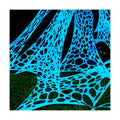 700 Sqft Glow-in-The-Dark Giant Spider Web Halloween Outdoor Decoration, Giant Outdoor Spider Decorations Set, with 3 Blacklight (24FT x 4FT)(White)